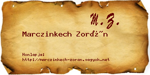Marczinkech Zorán névjegykártya